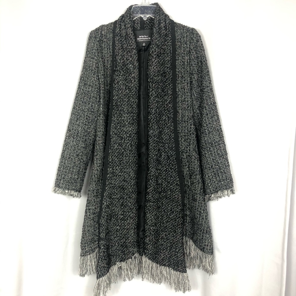 Montanaco Womens Open Front Wool Blend Cardigan